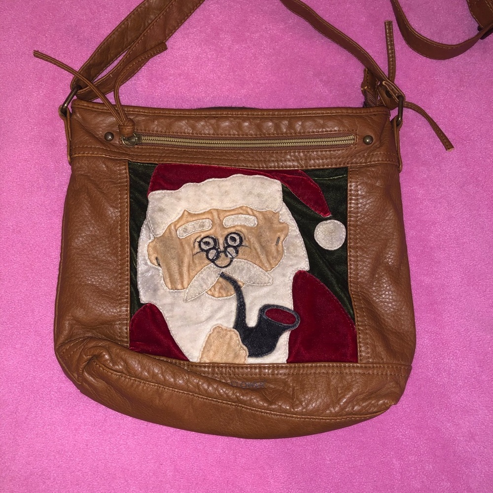 wallflower santa design crossbody bag